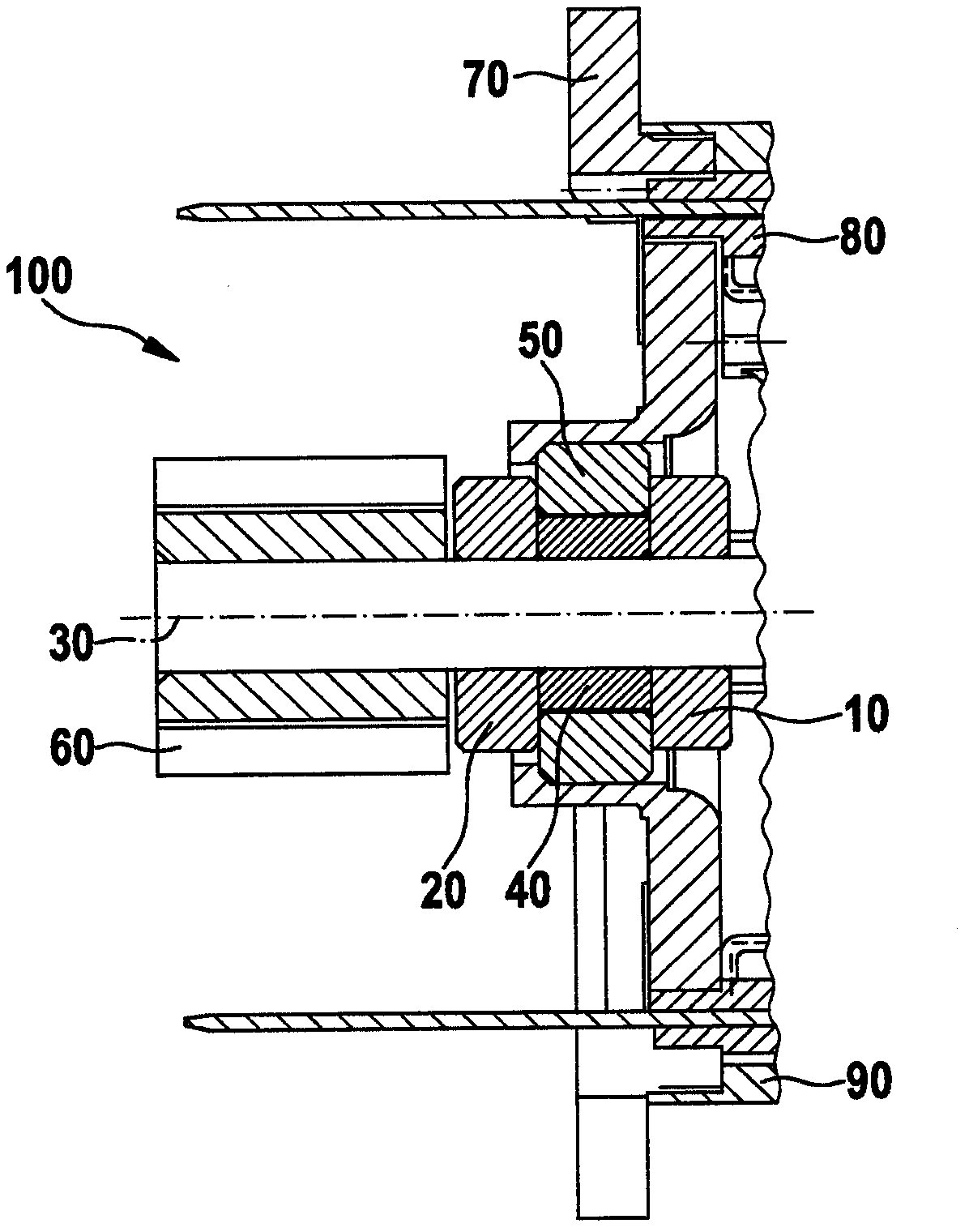 Method for adjusting the axial play between a motor armature and a bearing, and seat for an armature shaft