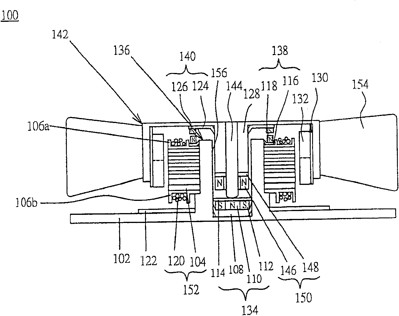 Magnetic bearing motor and its magnetic bearing assembly
