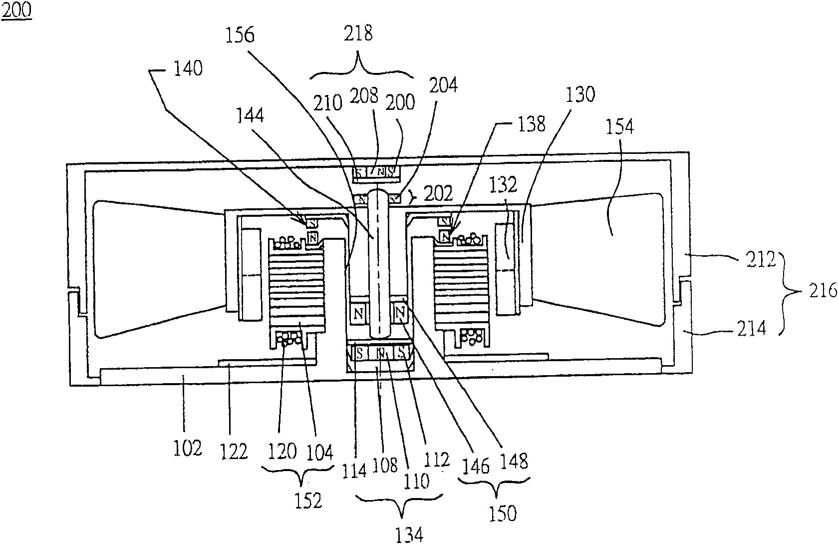 Magnetic bearing motor and its magnetic bearing assembly