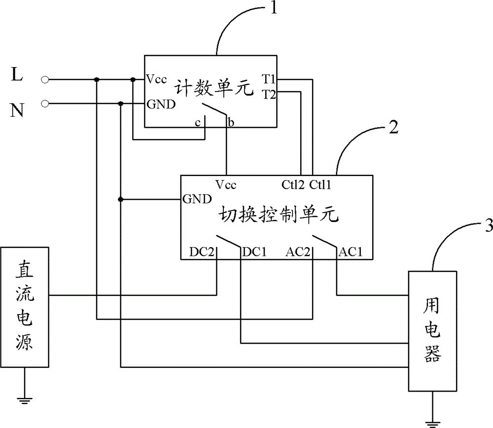 Automatic detection circuit and automatic detection device for life of emergency lamp