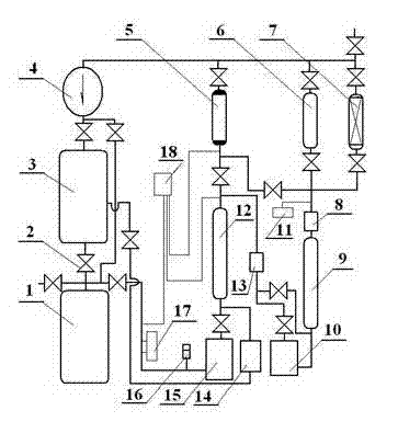 Low-temperature displacement chromatography hydrogen isotope separation device and method