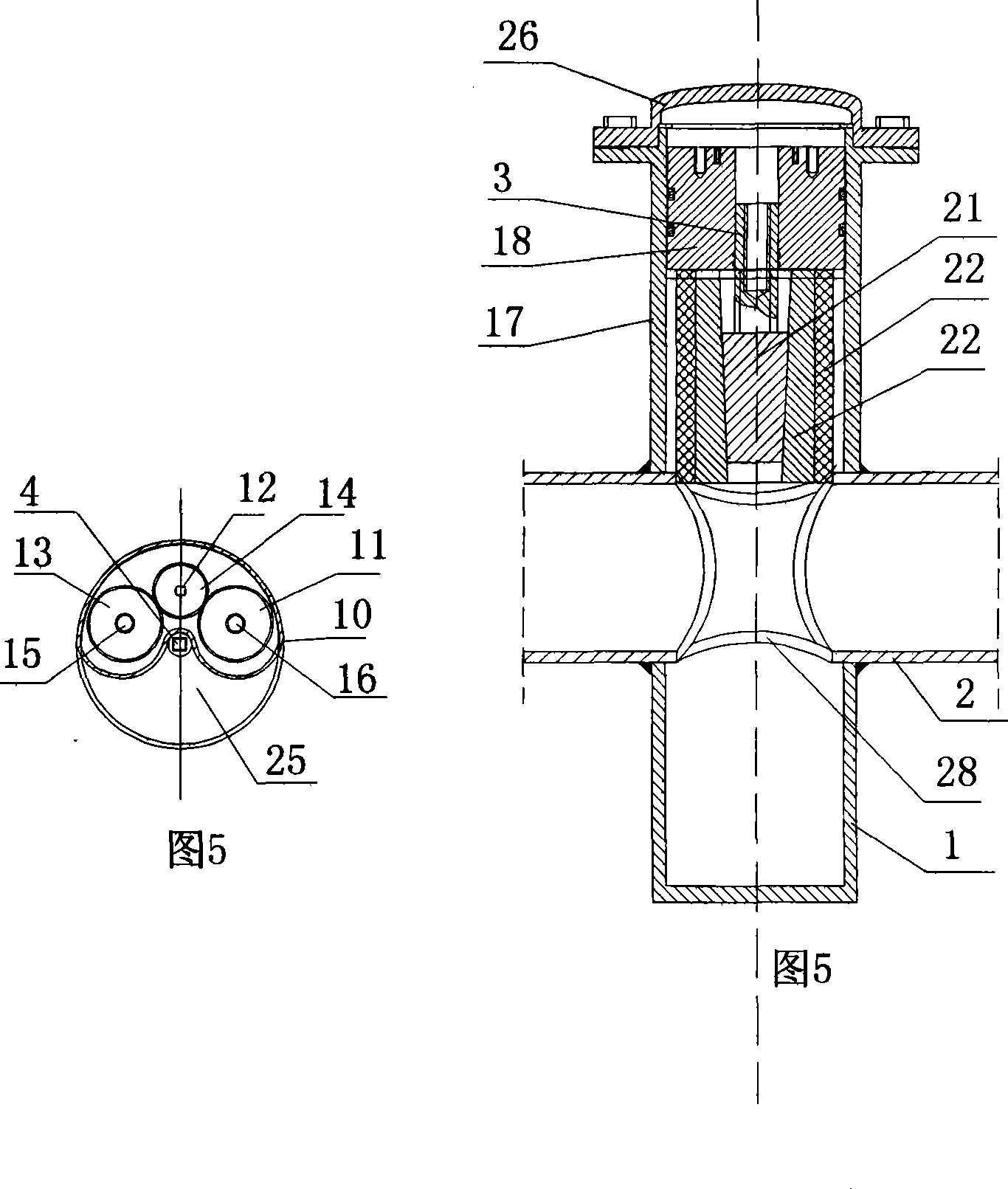 Interdiction method and device with press pipe