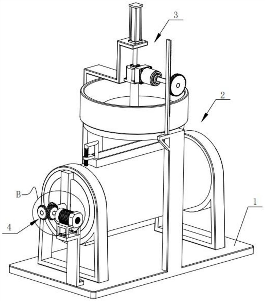 Grinding device for flour processing