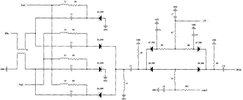 A bipolar pi-type pin diode electronically adjustable attenuator