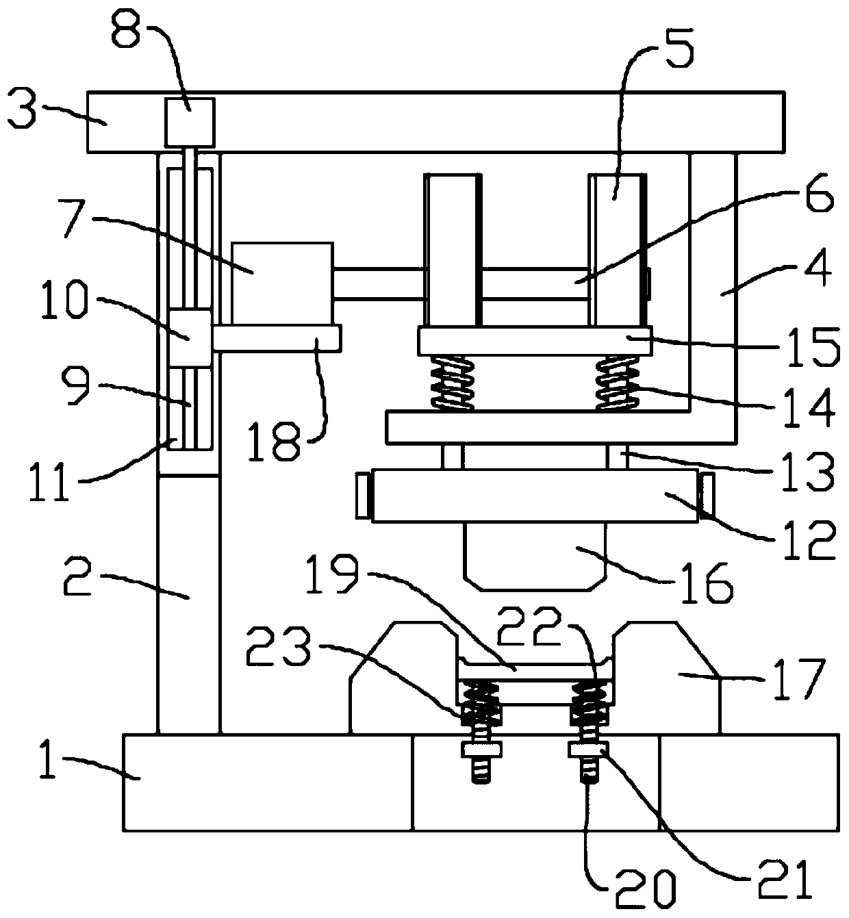 A Stamping Machine with Easy-to-Replace Upper Die Table