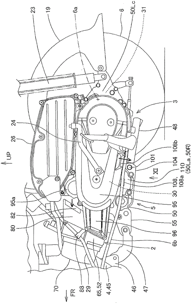 Cooling air introducing structure for V-shaped belt type continuously variable transmission