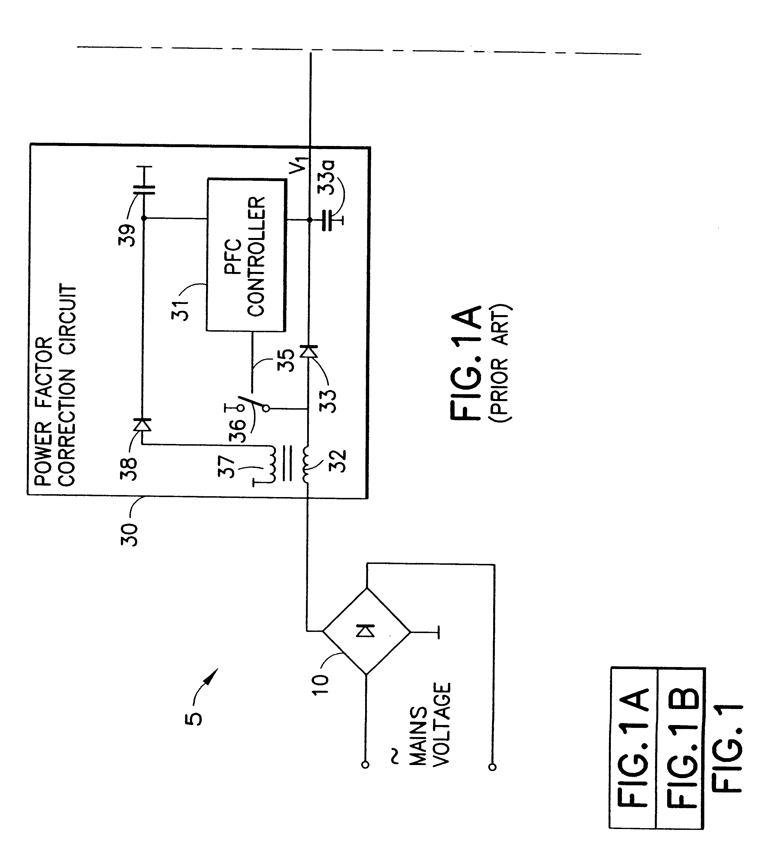 Display monitor power supply circuit featuring secondary side microcontroller for controlling a primary side power factor correction circuit