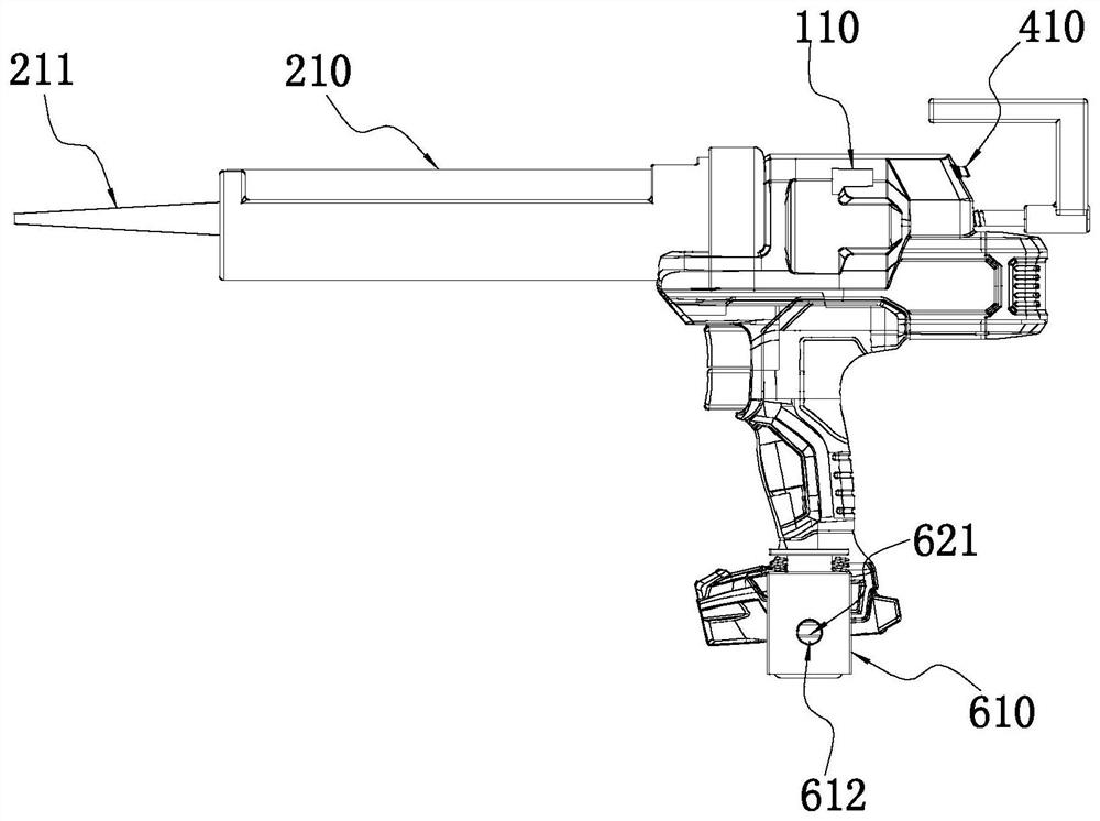 Electric glue gun and opening device
