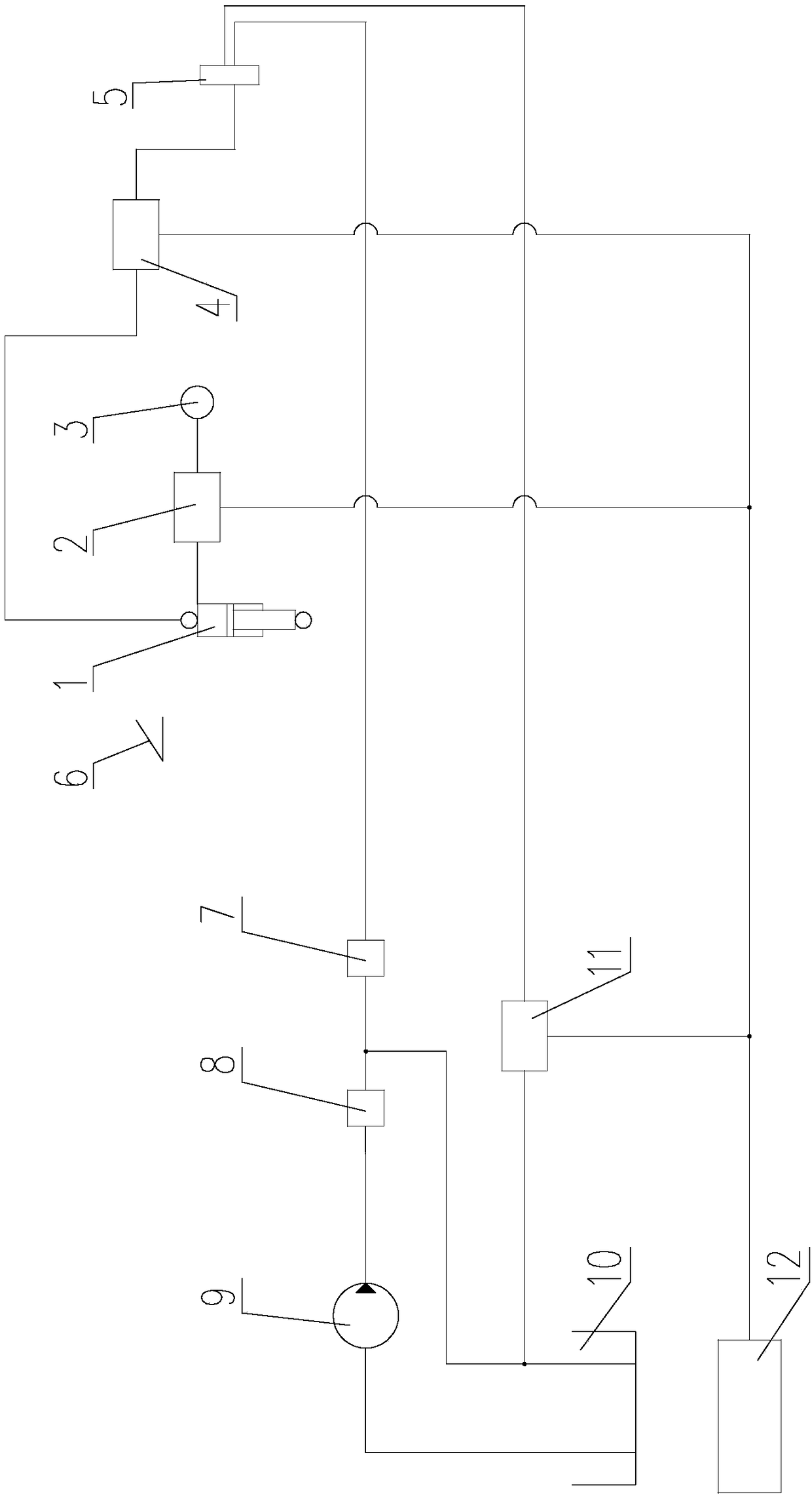 Hydraulic system of liftable oil and gas suspension