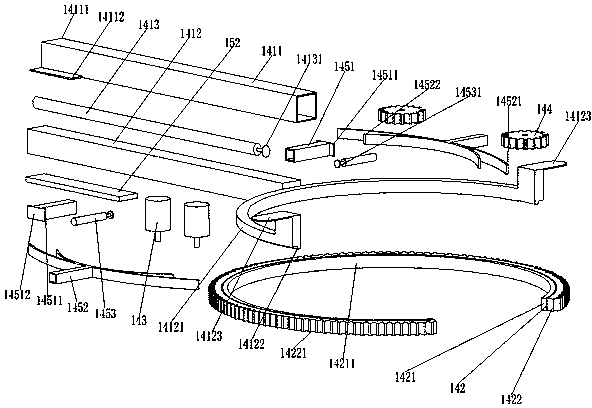 Driving device for cycle motion of tree digging cutter