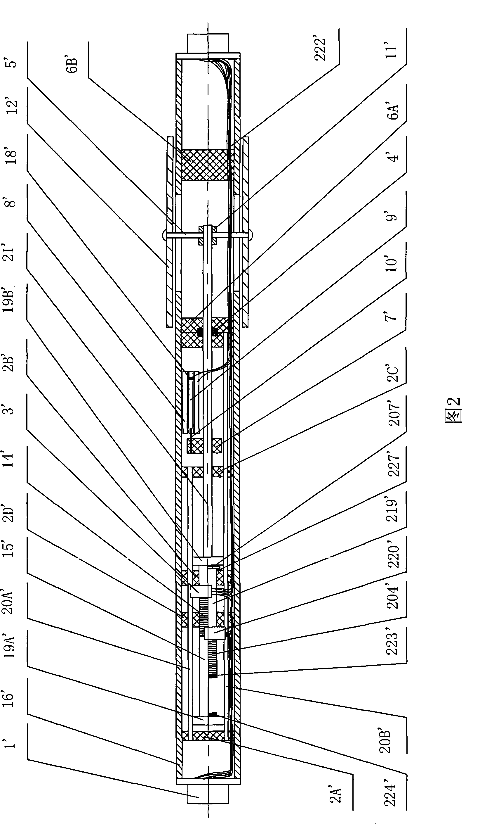 Rod type strata displacement monitor and system