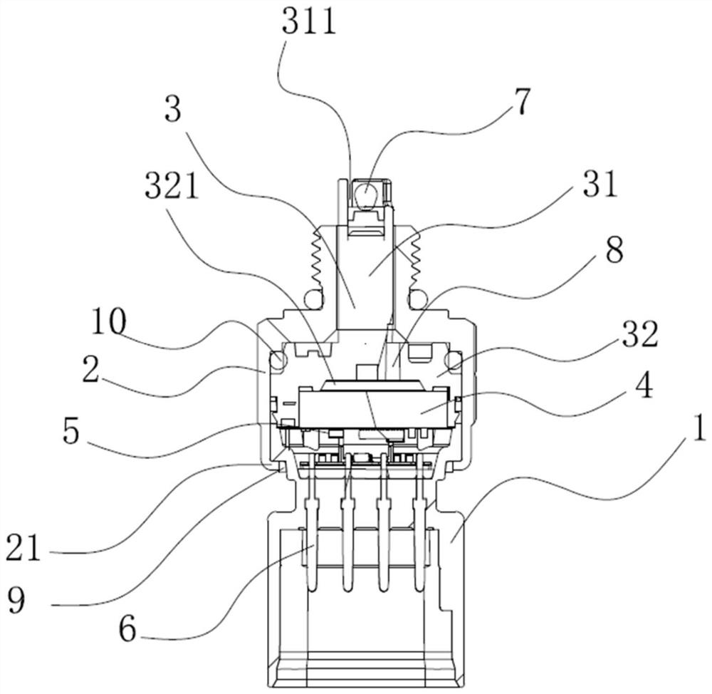 temperature-and-pressure-sensor-of-integrated-injection-molding-type