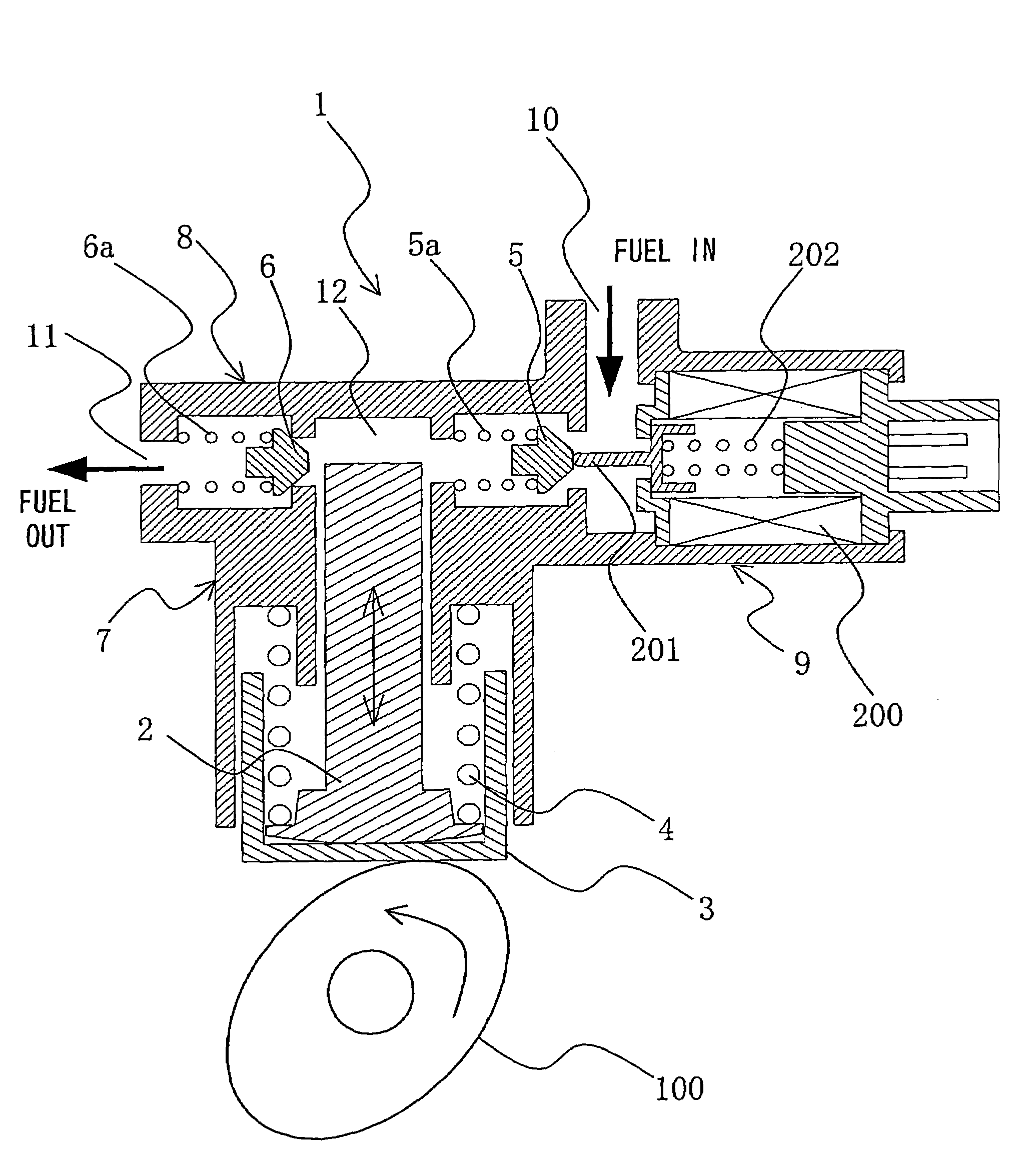 Control device of high-pressure fuel pump of internal combustion engine