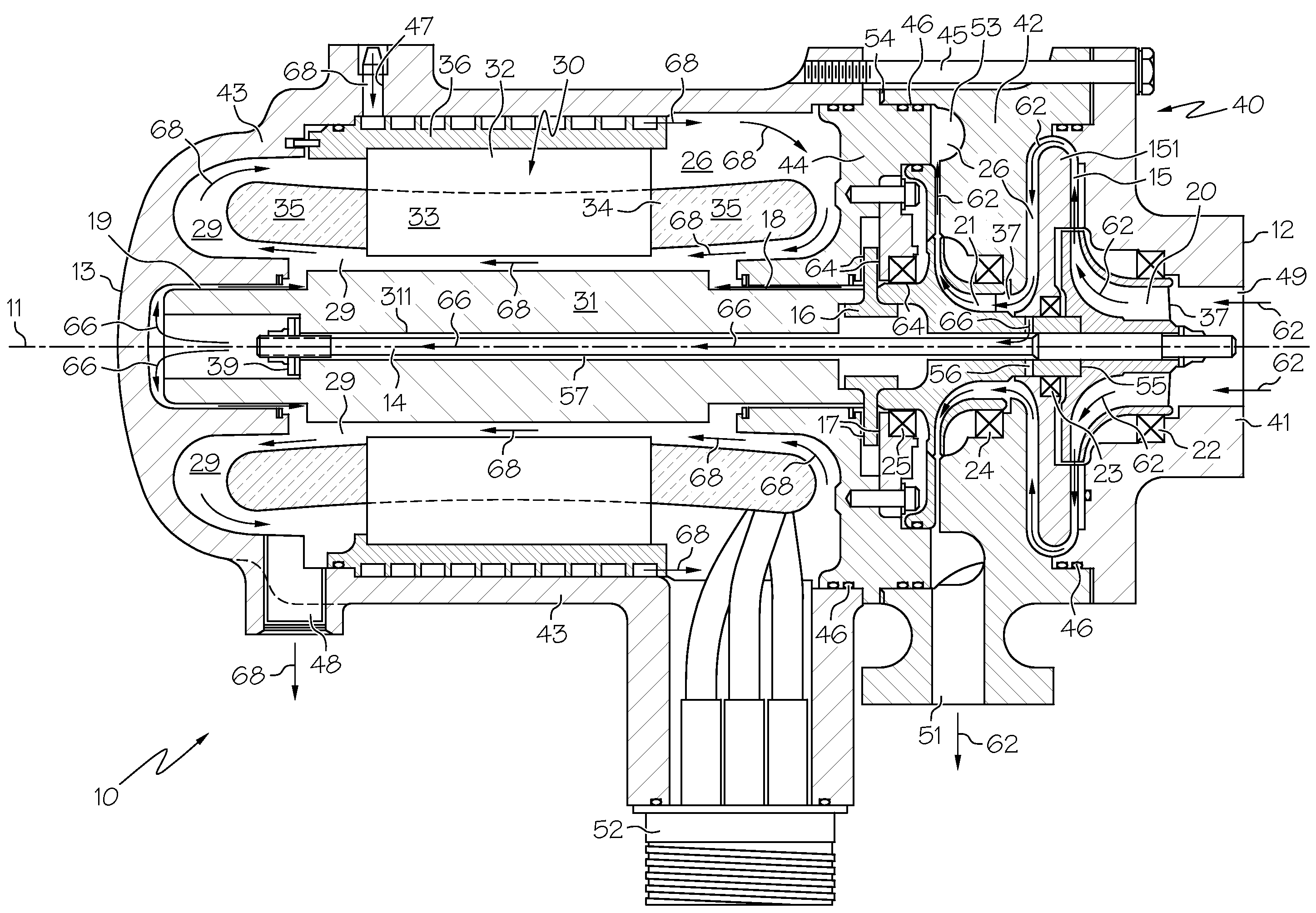 Two-stage vapor cycle compressor