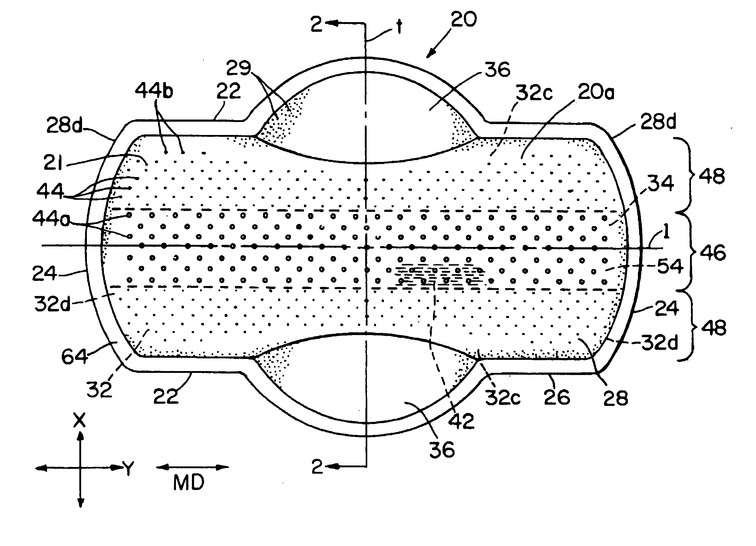 Absorbent article having fused layers