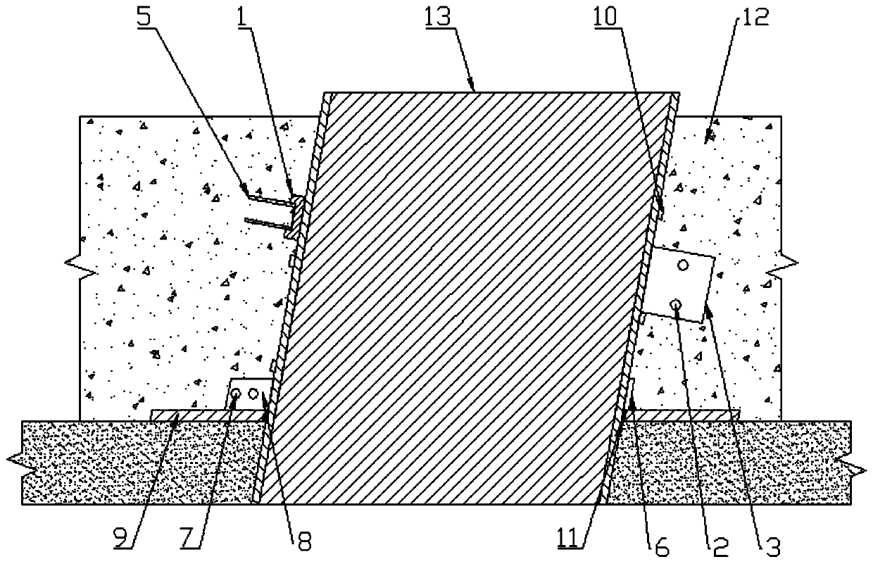 Method for enhancing back cover bond stress based on offshore steel inclined pile foundation