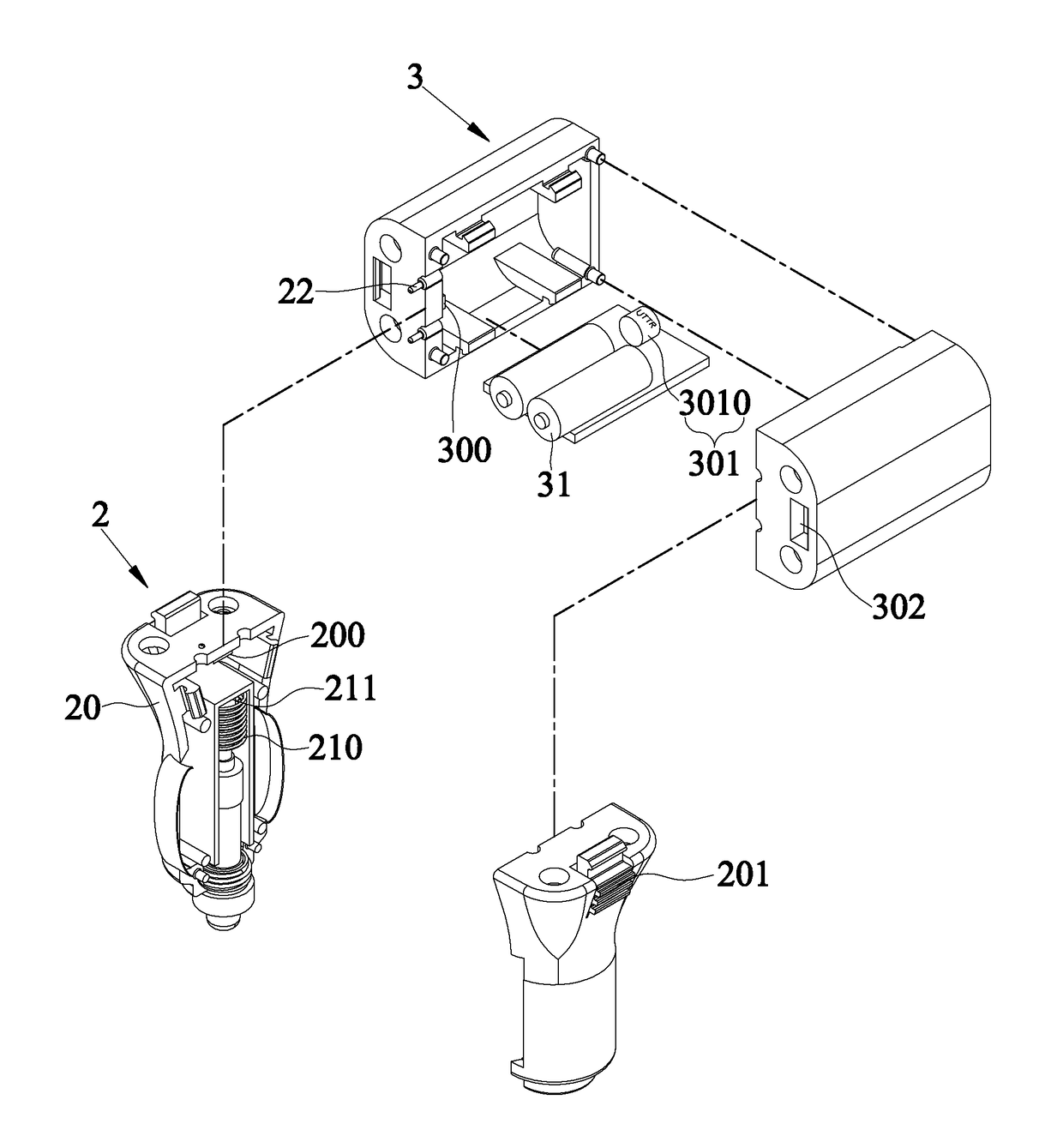 Magnetic automobile vehicle device and multifunctional module thereof