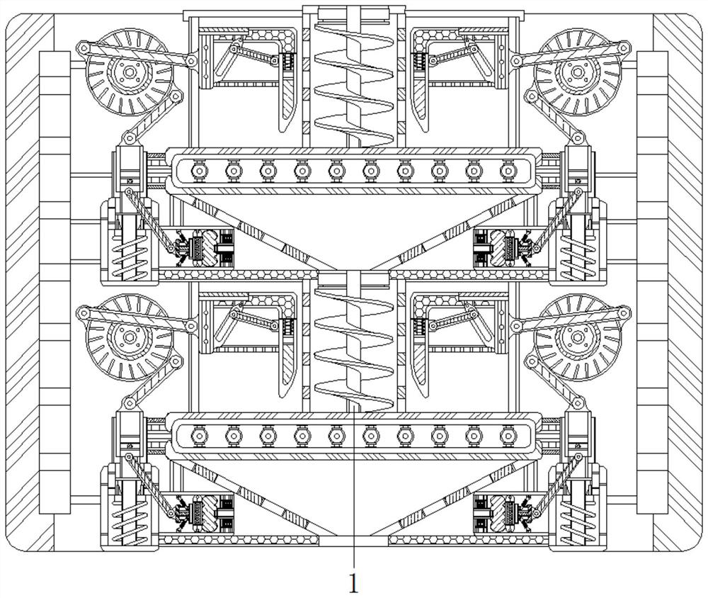 Multi-stage anti-blocking device capable of avoiding oil residue blocking in oil pressing process