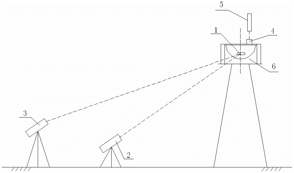 Method for detecting optical alignment prism mounting accuracy deviation calibration of platform system