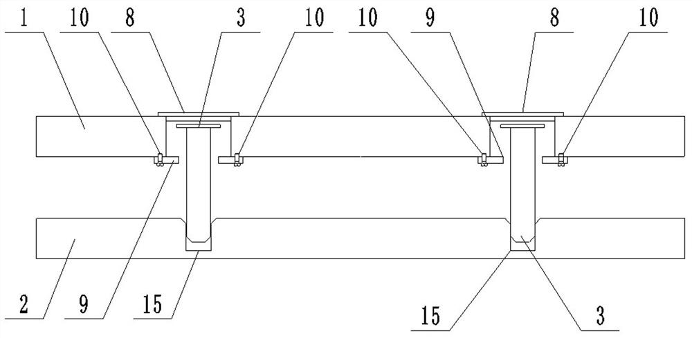 Keel structure with variable bending rigidity