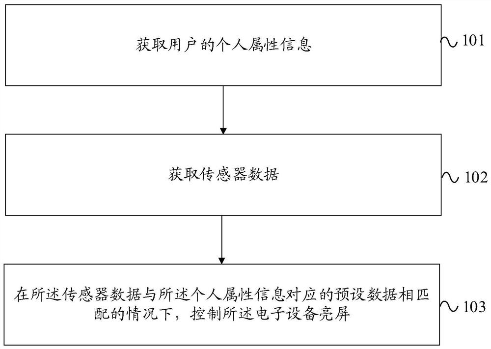 Screen-on control method and device of electronic equipment and electronic equipment