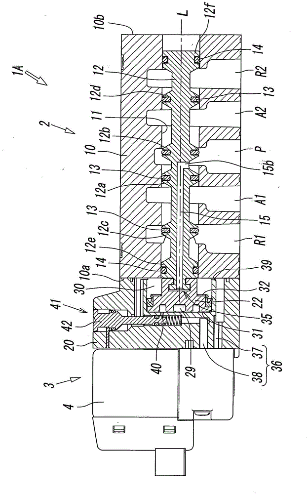 Solenoid-operated pilot type spool valve