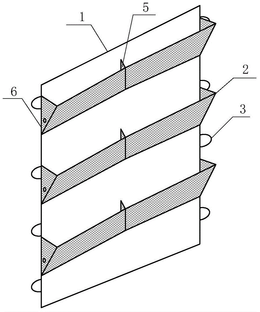 Protecting structure for big-gradient stone slope