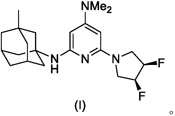 Methyl adamantane and dimethylamine pyridine structure derivative, preparation method and application thereof