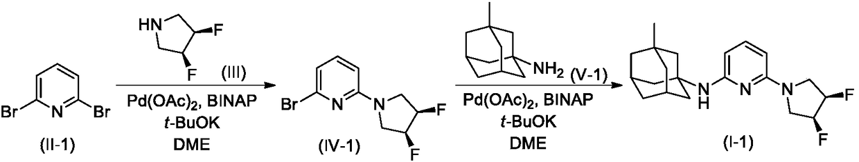 Methyl adamantane and dimethylamine pyridine structure derivative, preparation method and application thereof