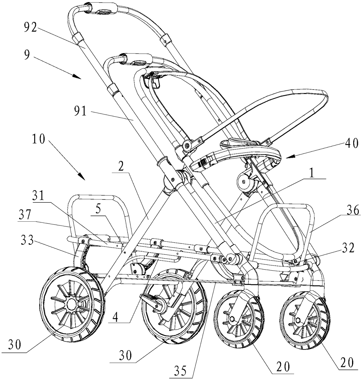 Multifunctional baby stroller
