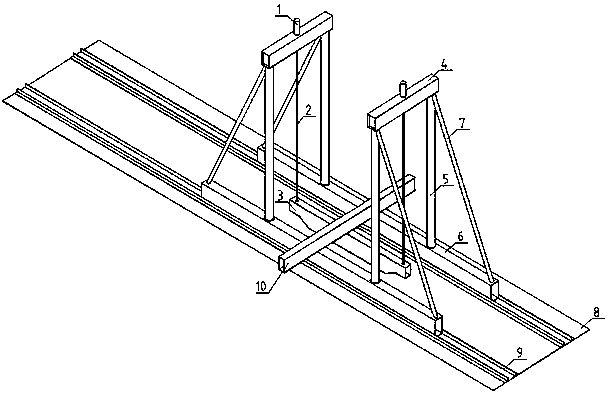 Lifting device for cooling tower steel structure construction and using method thereof
