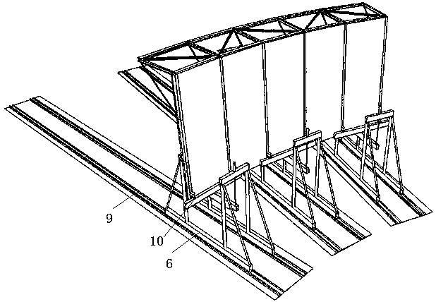 Lifting device for cooling tower steel structure construction and using method thereof
