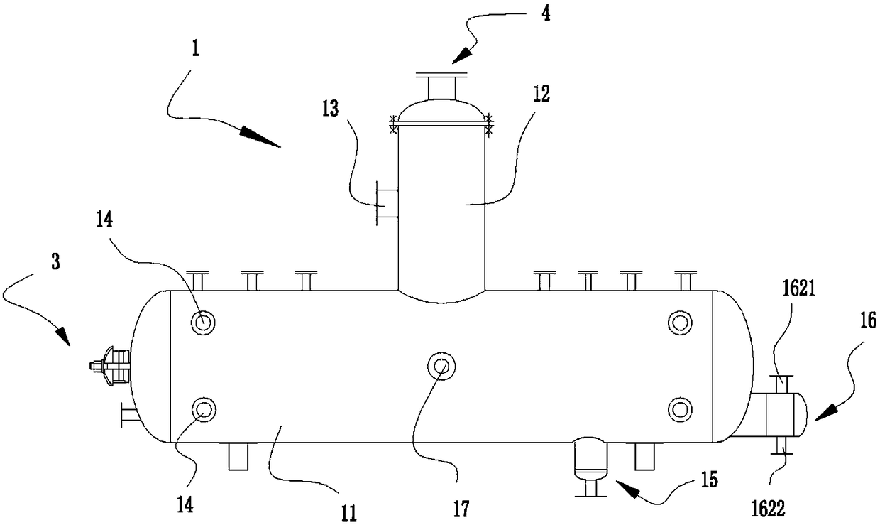 Equipment for carrying out impurity removing and evaporating on acetic acid in ketene dimer production