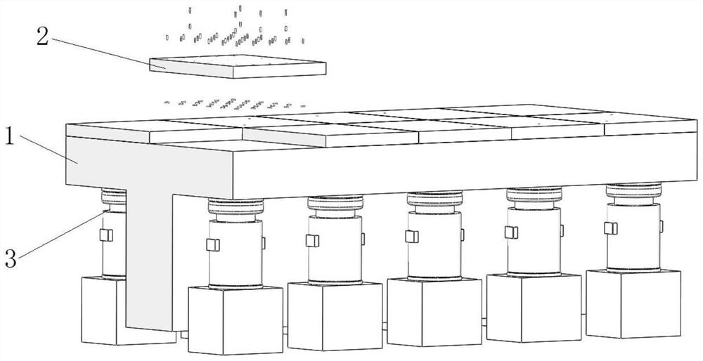 A spliced ​​air flotation vibration isolation platform and its installation method