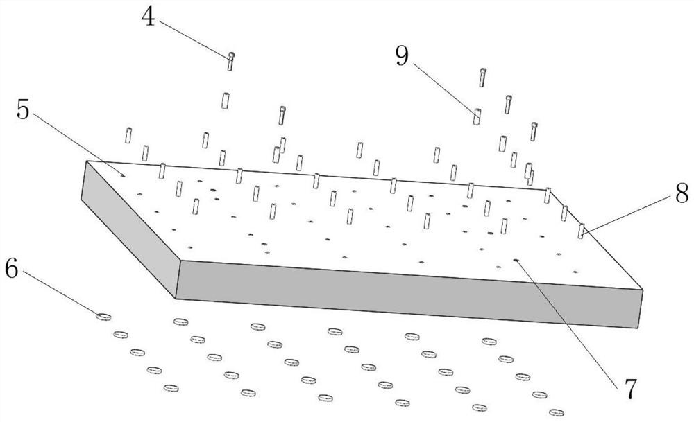 A spliced ​​air flotation vibration isolation platform and its installation method