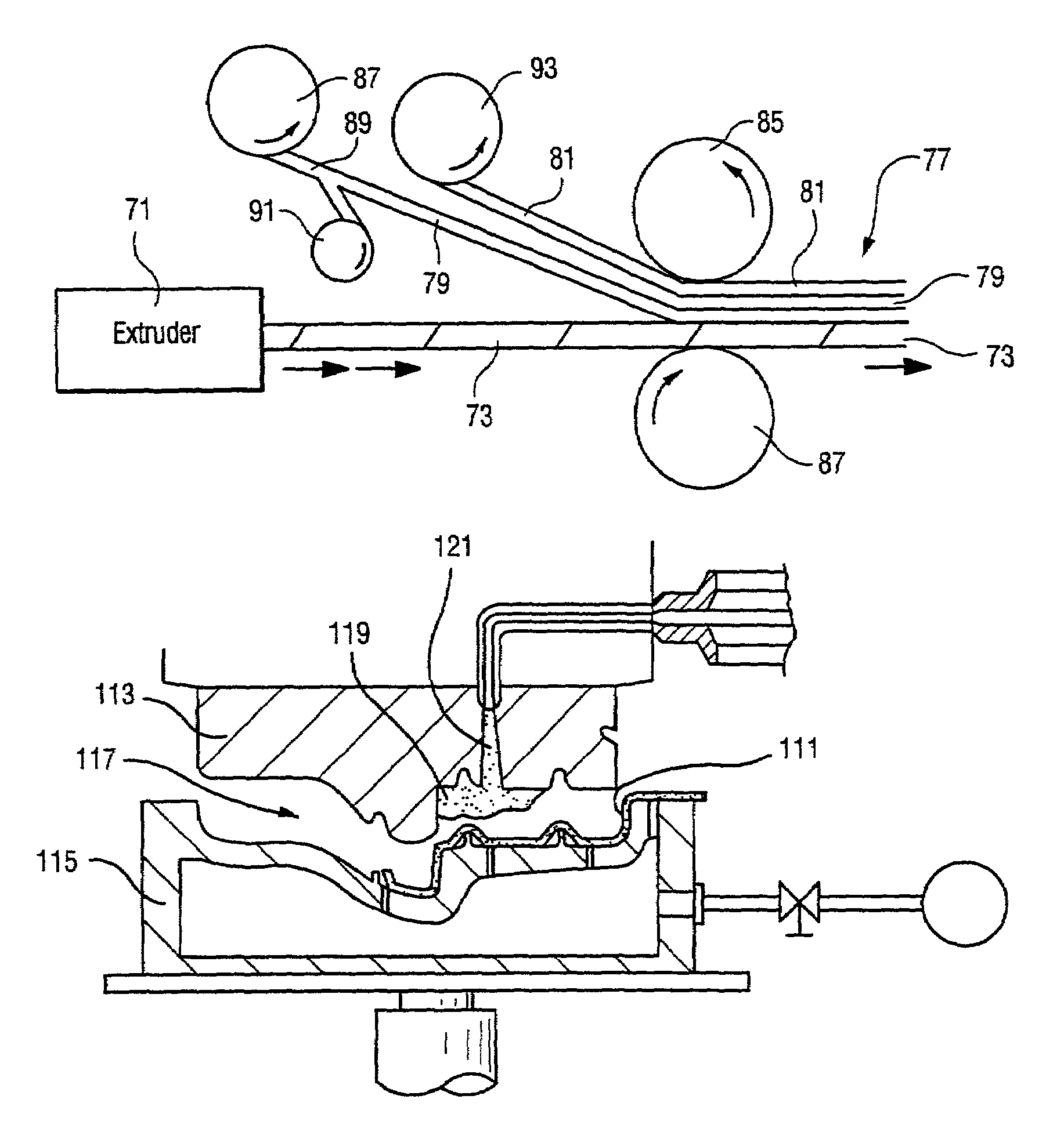 Method of making a colored automotive trim product
