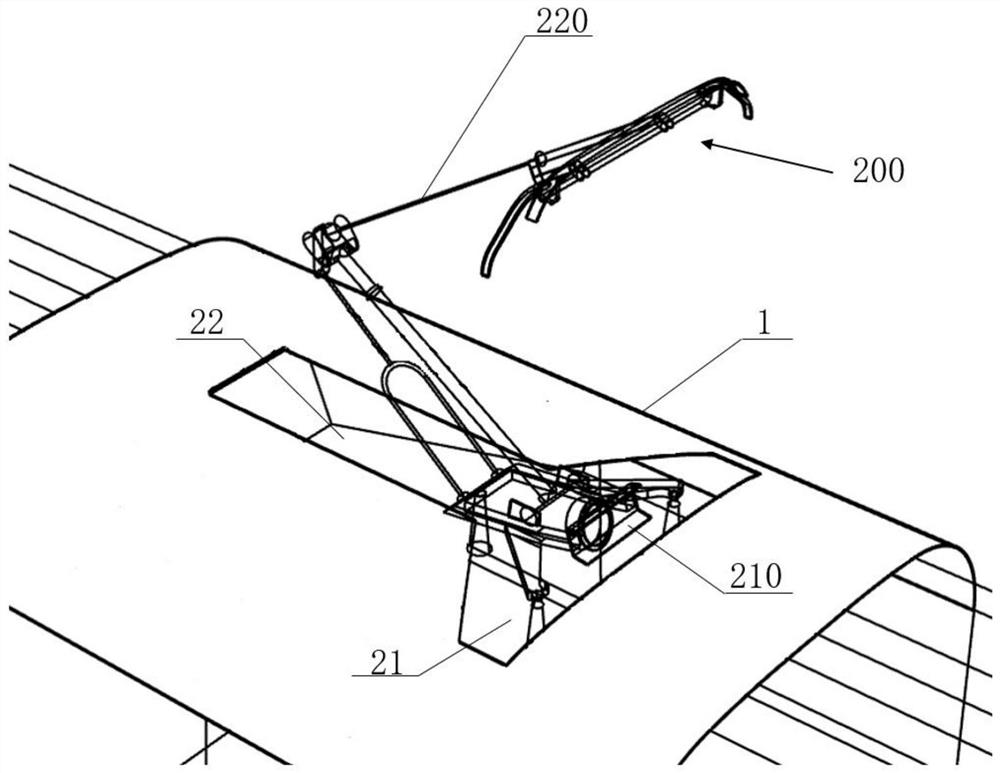 Pantograph sinking platform coating structure