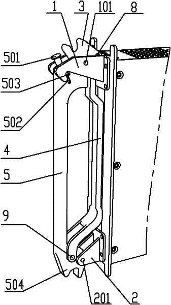 LRM (Line Replaceable Module) module locking and plugging device