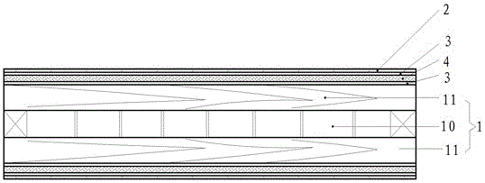 Lightweight thick type board with fir core and bamboo peel veneer and preparation method thereof