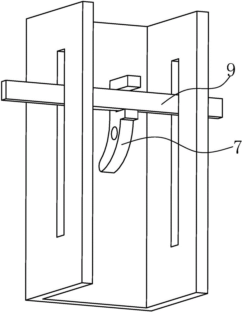 Locking piece buckling type single column lifting machine
