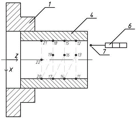 On-line detection system and detection method for machining accuracy of parts for CNC lathes