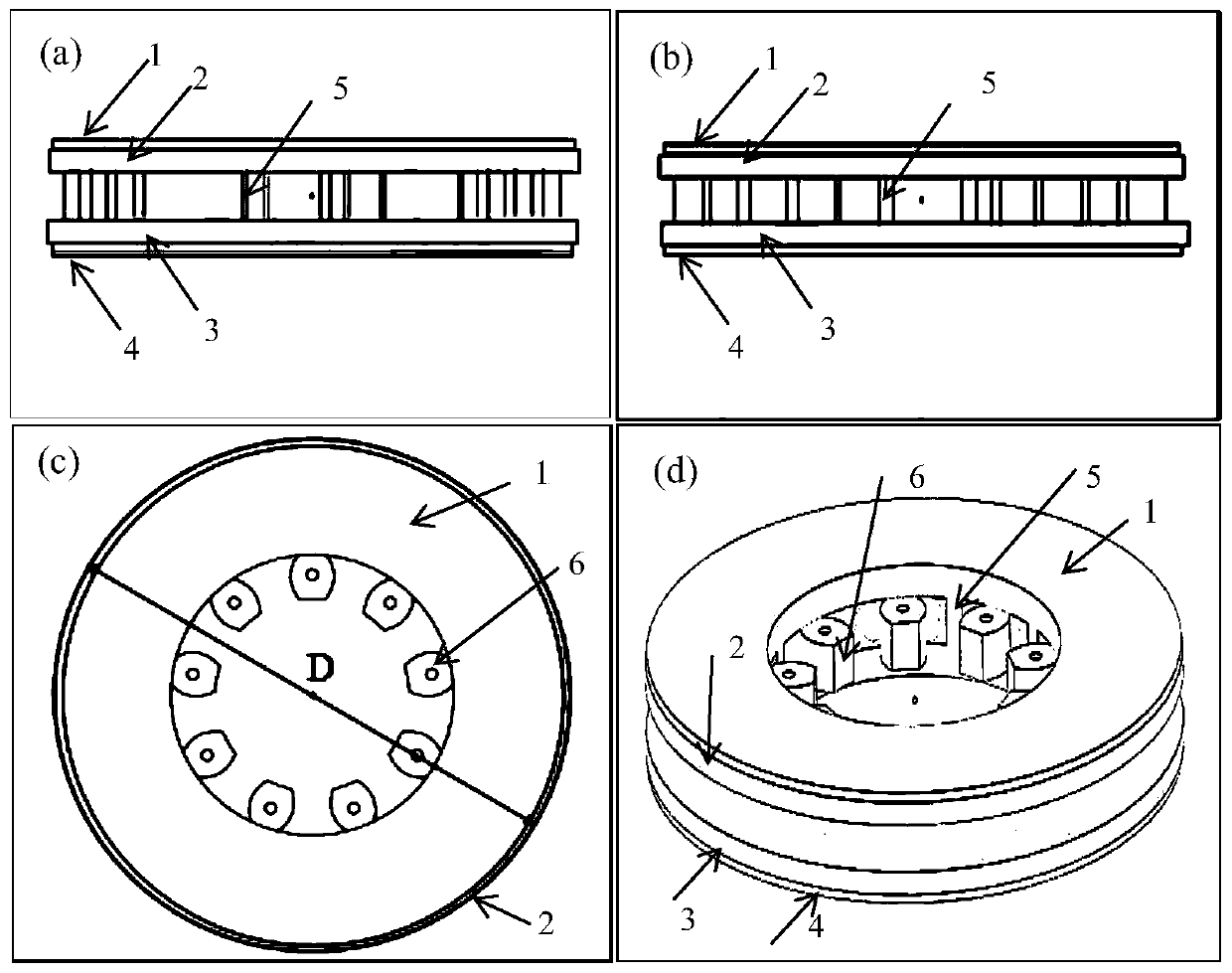 Method for high-power laser selective melting 3D printing of high-speed rail brake discs