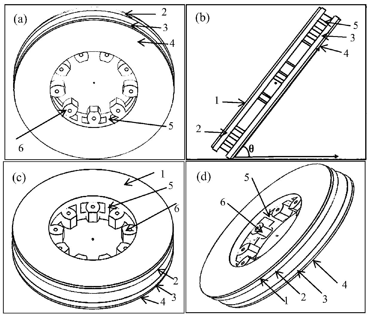 Method for high-power laser selective melting 3D printing of high-speed rail brake discs