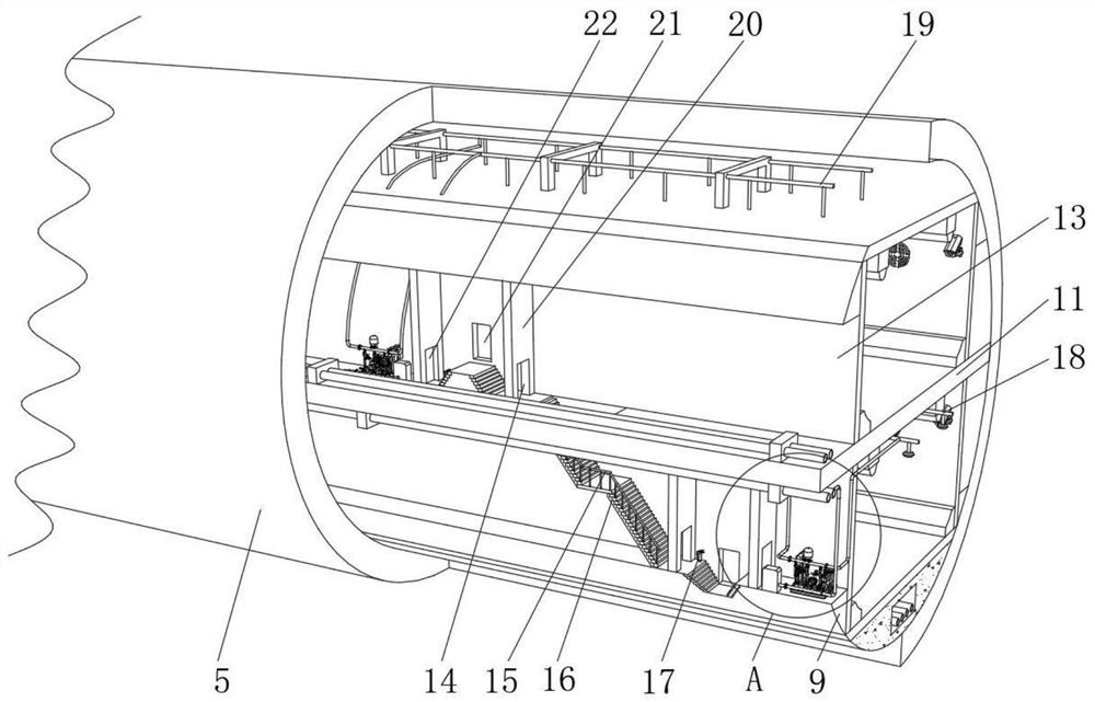 Tunnel fire-fighting structure based on municipal water supply