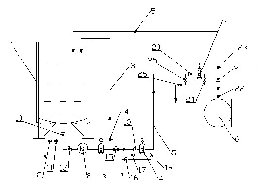 Filtering process and filtering system for use in preparation of injection liquid medicament