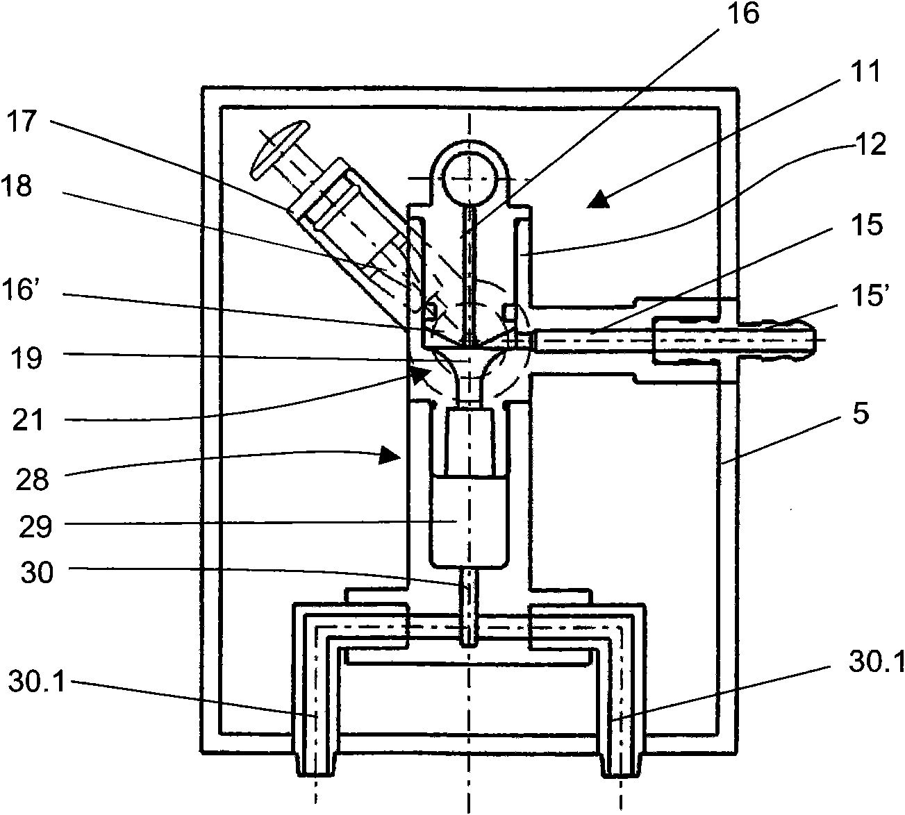 Dispensing device for milk and/or foam and a coffee machine comprising such a dispensing device