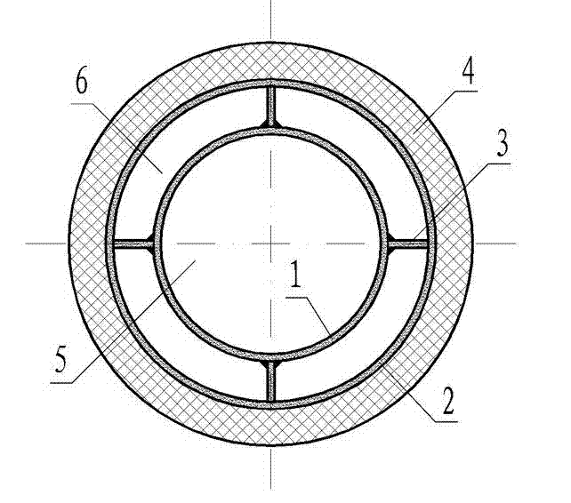 Double-hole concentric heat tube