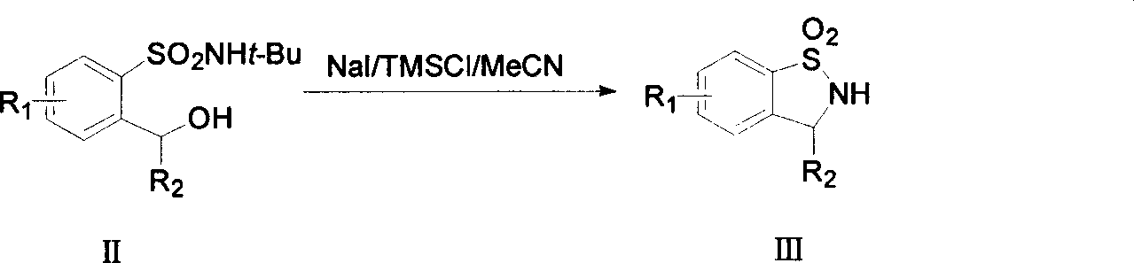 Five-membered rings 3-position single-substituted benzosultam derivatives and preparation method thereof
