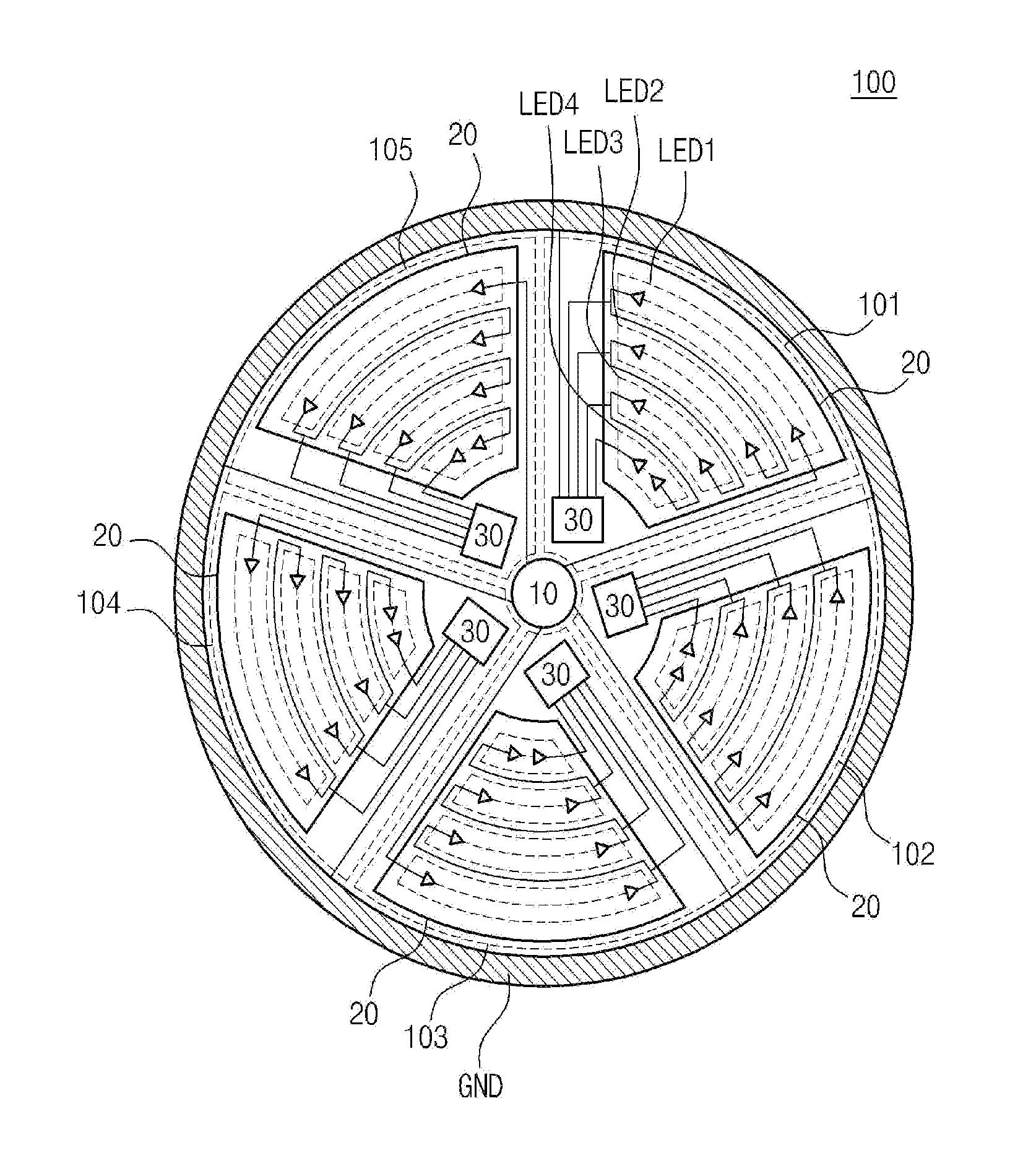 LED lighting apparatus with improved heat radiation property