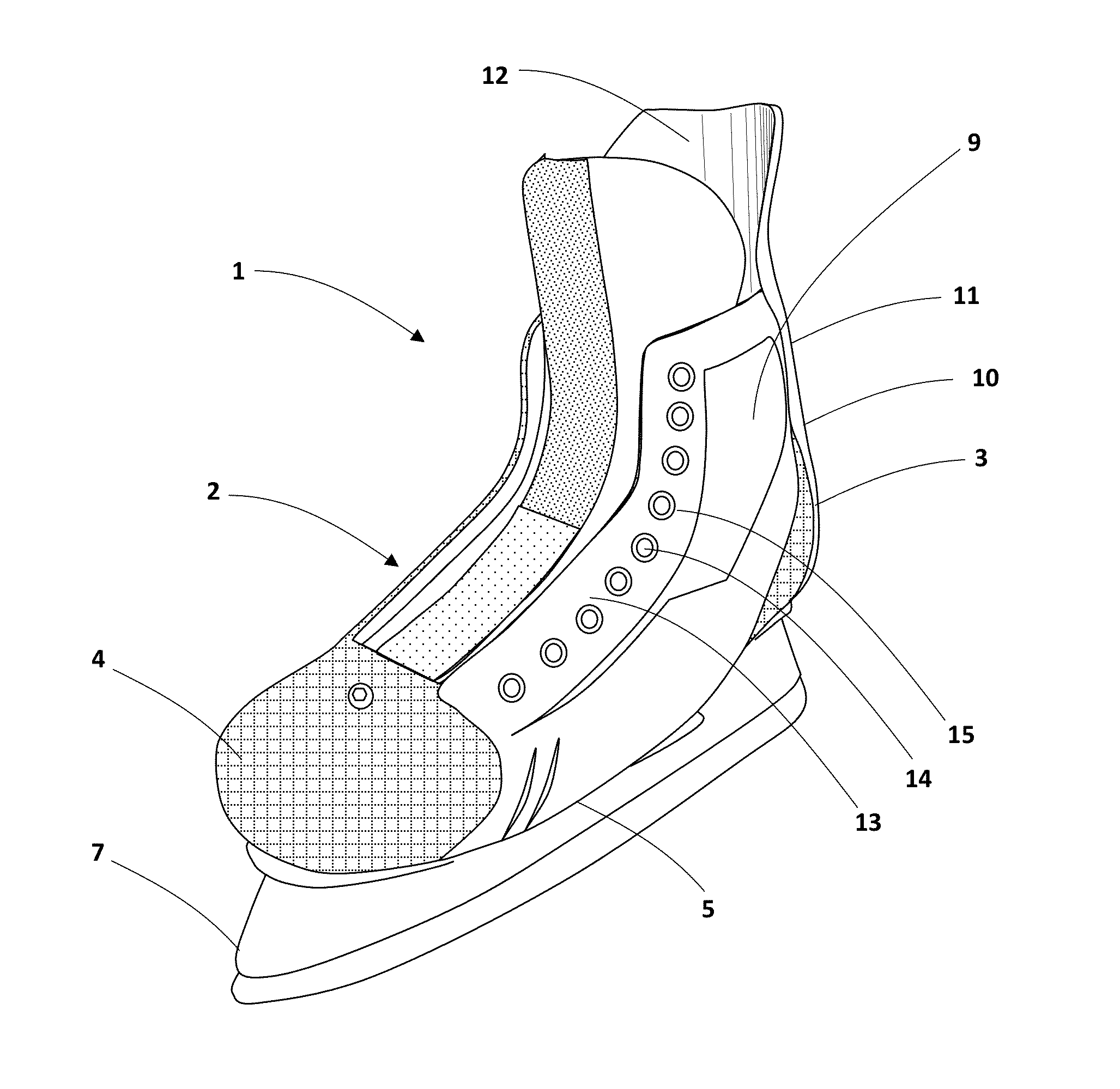 Skate Boot With Monocoque Body